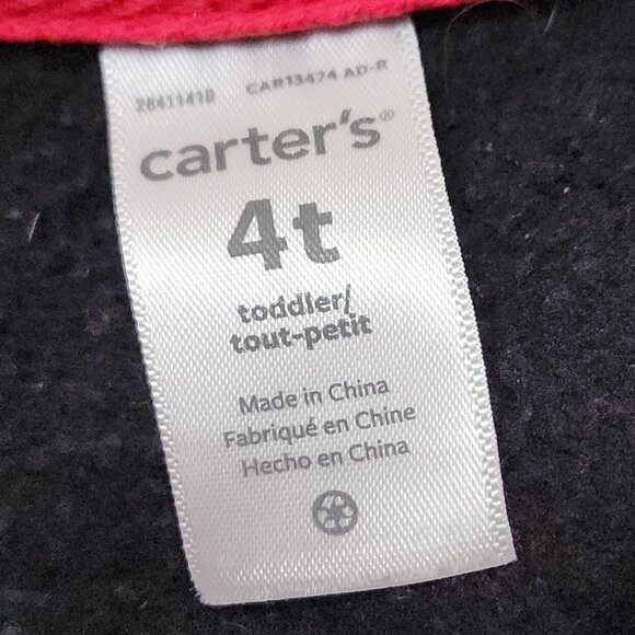 Carter's Toddler Boys Sherpa Long Sleeve Quarter-Zip Pullover Size 4T - Picture 5 of 5